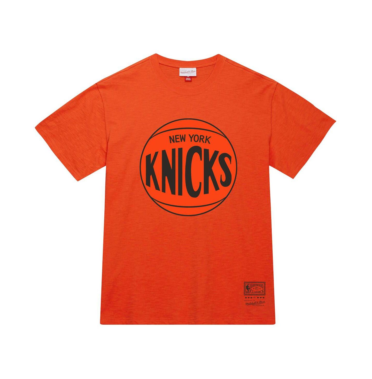 Футболка Mitchell & Ness Orange New York Knicks Hardwood Classics MVP Logo — фото 2