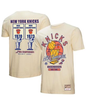 Mitchell & Ness - Men's Cream New York Knicks Hardwood Classics Champions T-Shirt