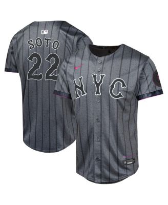 Nike - Big Boys and Girls Juan Soto Gray New York Mets City Connect Limited Jersey