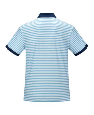 Men's Blue the Allman Brothers Band Striped Polo Shirt