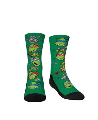Rock 'Em - Big Boys and Girls Teenage Mutant Ninja Turtles All Over Icons Crew Socks