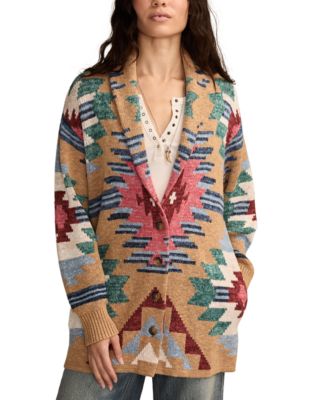 Lucky Brand - Women's Southwest Shawl-Collar Cotton Cardigan