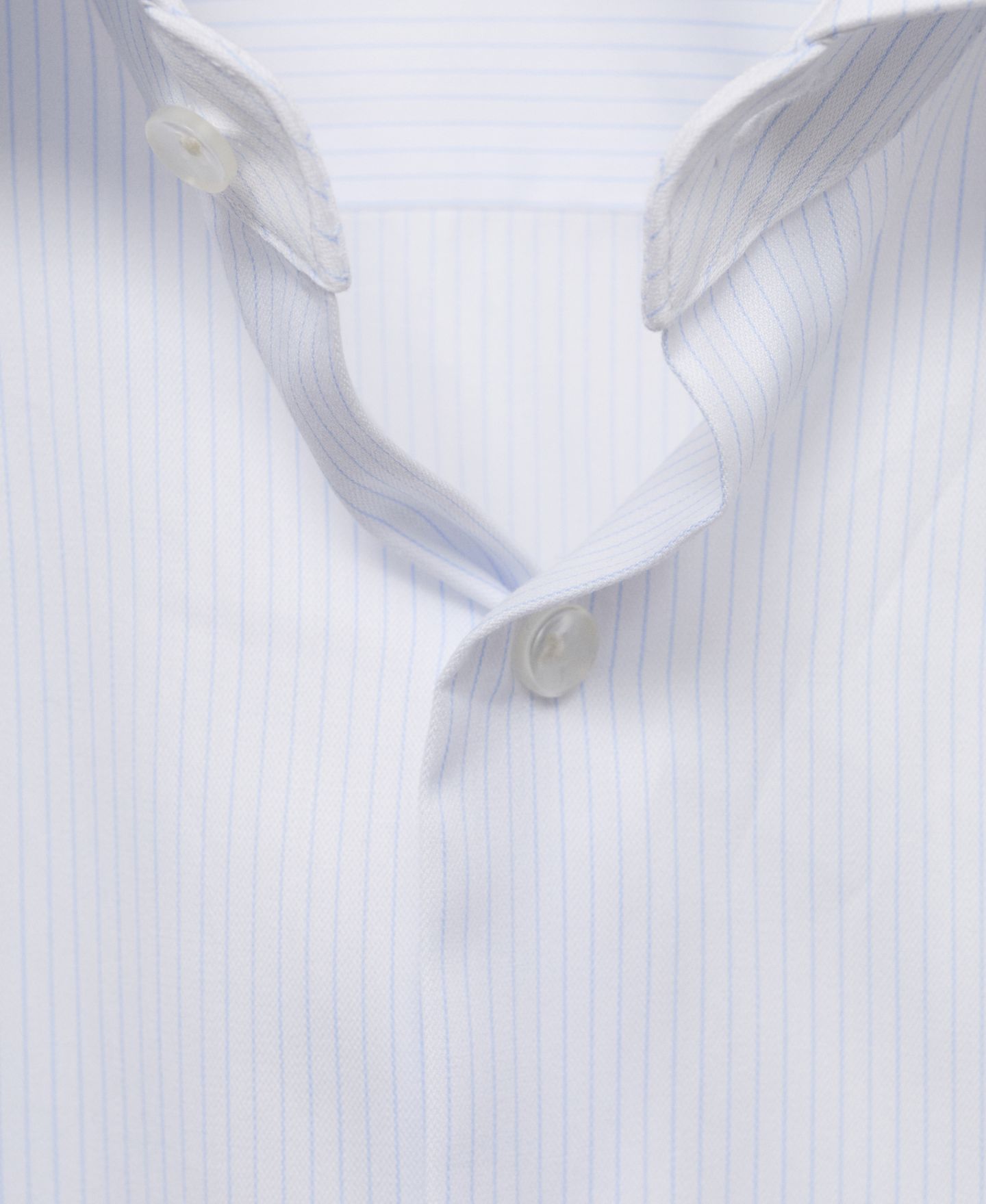 Мужская рубашка Mango Slim Fit Cotton Striped Dress Shirt, цвет: Белый — фото 2