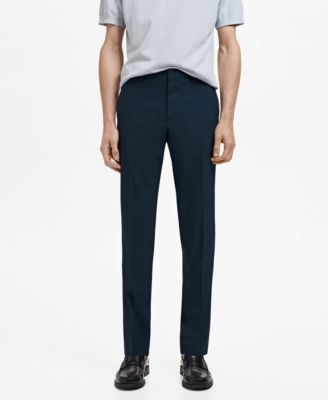 MANGO - Men's Stretch Fabric Super Slim-Fit Suit Trousers
