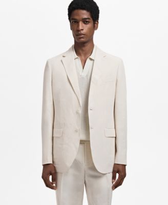 MANGO - Men's Linen-Lyocell Blend Slim-Fit Suit Blazer