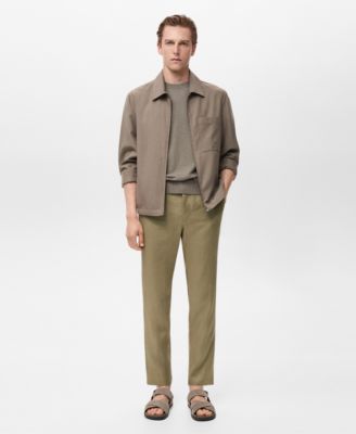 Men's Slim-Fit Linen Pants