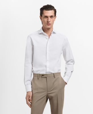 MANGO - Men's 100% Cotton Dress Shirt