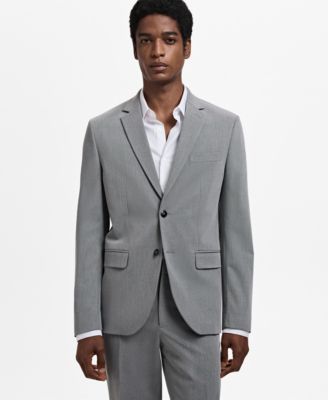 MANGO - Men's Stretch Fabric Super Slim-Fit Suit Jacket