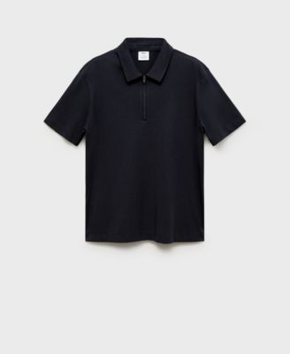 Men's Zip Neck Polo Shirt