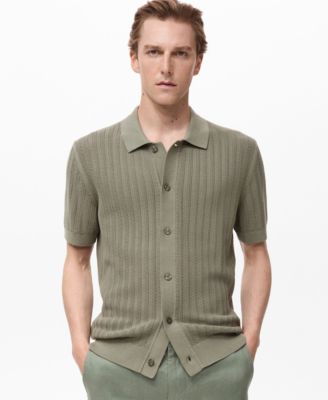 MANGO - Men's 100% Cotton Structure Shirt