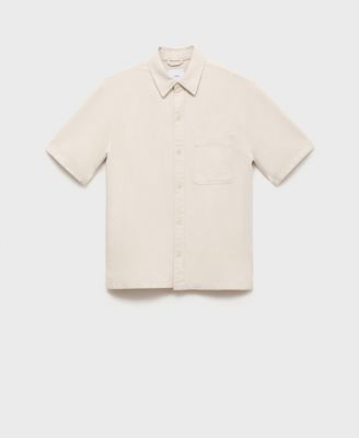 Men's Short Sleeve Linen-Blend Shirt