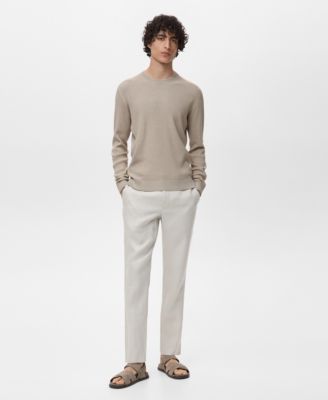 Men's Fine Rib-Knit Cotton Sweater