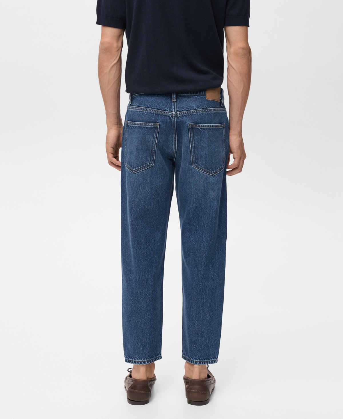 Mango Men's Regular Fit Cotton Jeans In Blue