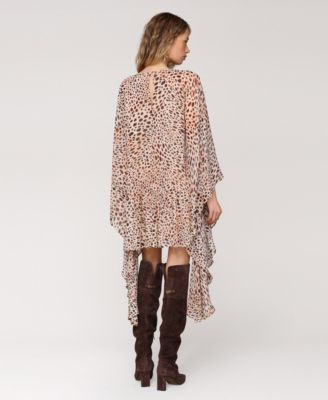 Women's Printed Chiffon Short Shift Dress