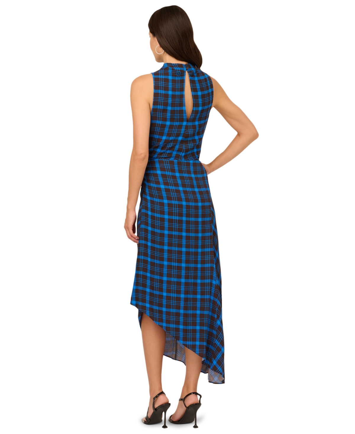 Adrianna Women's Sleeveless Cowlneck Midi Dress In Blue
