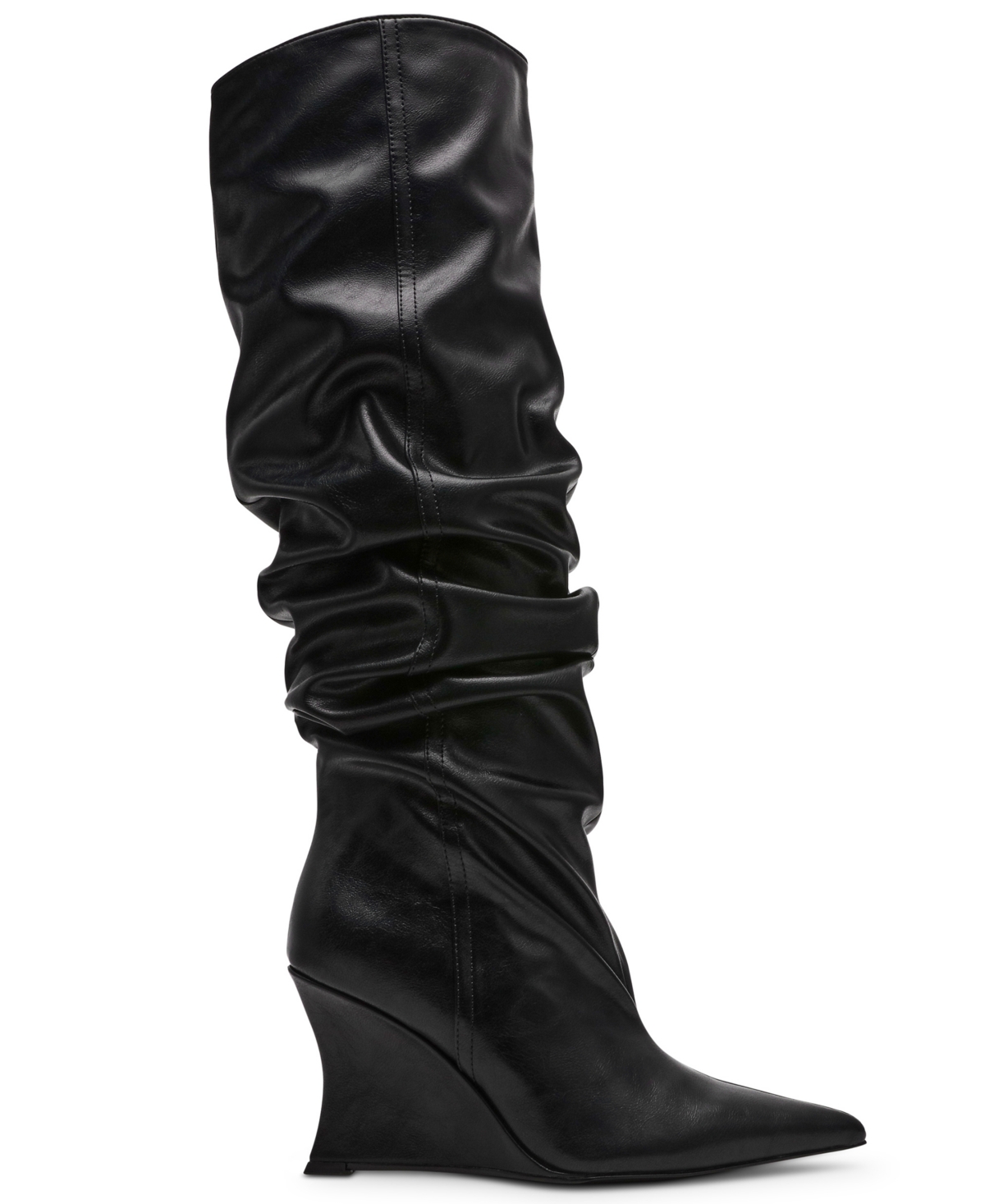 Steve Madden Women's Distortion Knee-high Slouch Wedge Boots In Black