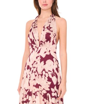 Women's Sleeveless Halter Maxi Dress