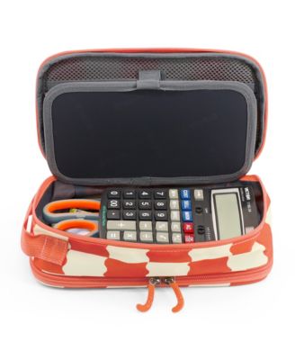 Doodle Pencil Case with Organizational Pockets and Handle Strap