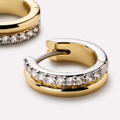 Huggie Earrings - Asher Pave