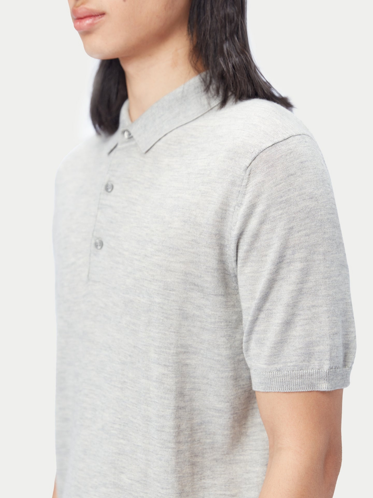 Gobi Cashmere Men's Silk Polo Shirt