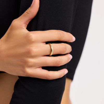Gold Band Ring - Celine Double