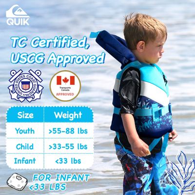 USCG Approved Life Jacket, Evoprene PFD  PVC Foam Swim Vest