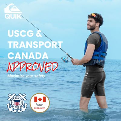 USCG Approved Men's Life Vest, Light-Weight EPE Foam and Drain Holes