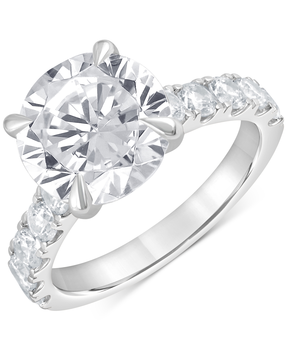 Badgley Mischka Certified  Lab Grown Diamond Bridal Set (6 Ct. T.w.) In 14k White Gold In White