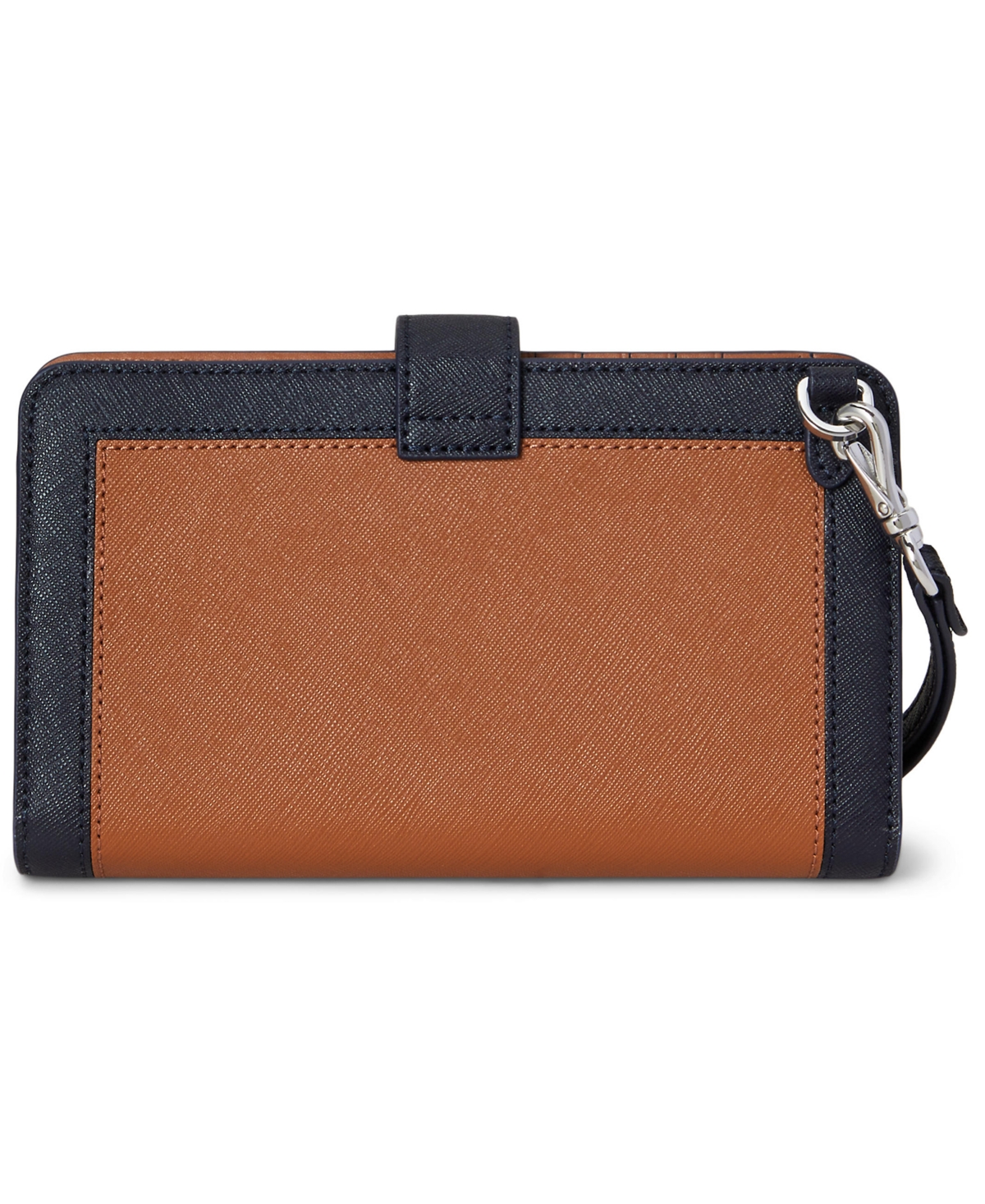 Ralph Lauren Crosshatch Leather Tech Wristlet
