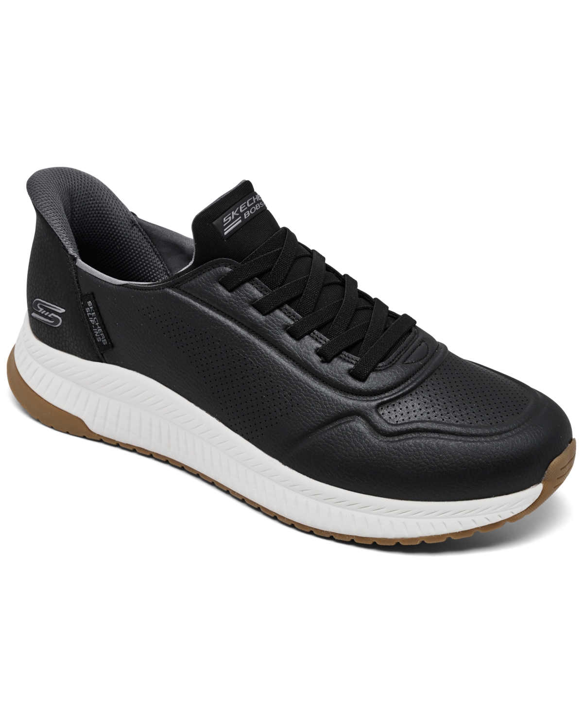 Men's Slip-Ins: Bobs Sport Squad 4 - Direct Step Casual Sneakers from Finish Line - Black