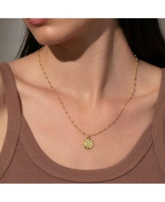 14k Gold-Plated Atocha Pendant Necklace, 19" + 3" extender