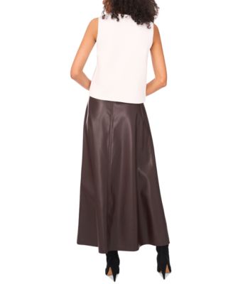 Women's Crewneck Sleeveless Button Sweater