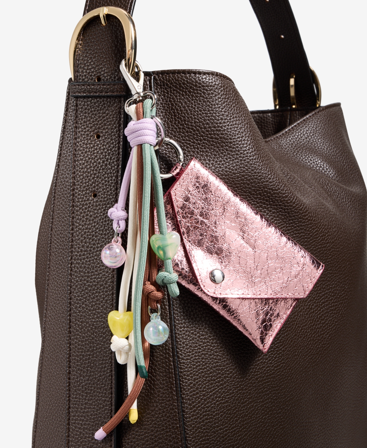 On 34th Card Case & Multi-charm Beaded Keychain, Macy's Exclusive In Pink