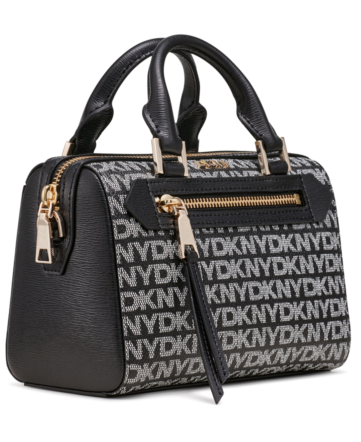Dkny Bryant Ave Mini Logo Duffle Satchel In Black