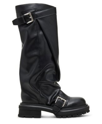 Women's Restore Knee-High Slouchy Lug-Sole Moto Boots, Regular & Wide Calf