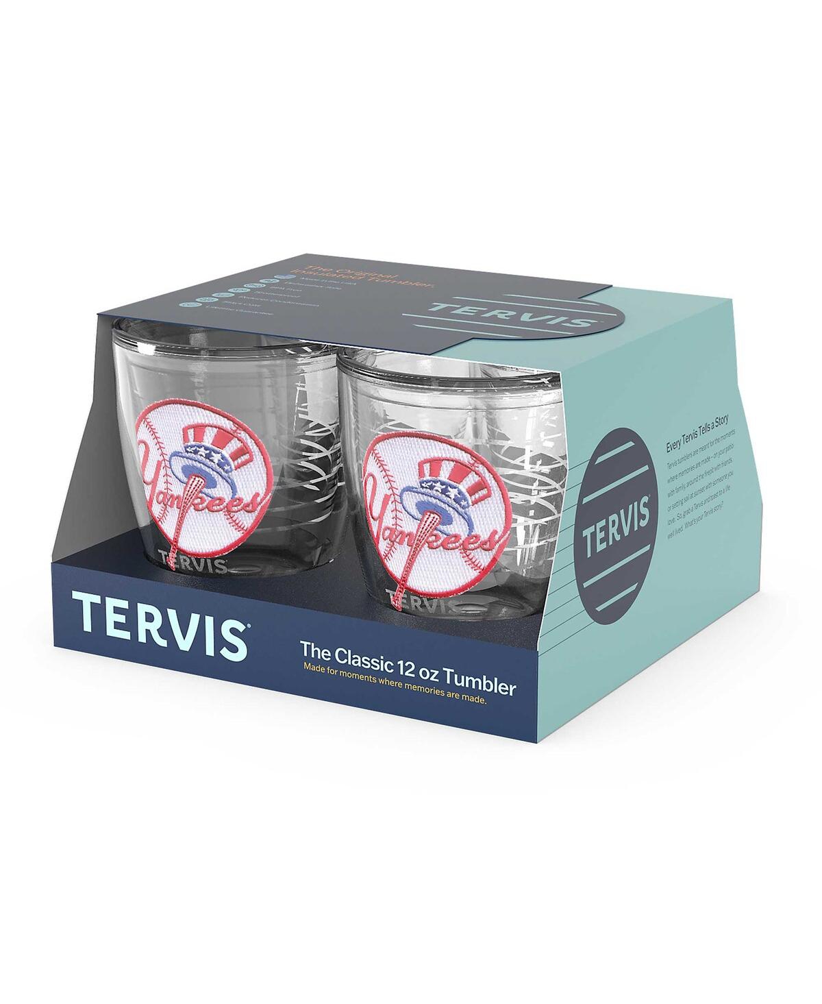 Tervis New York Yankees 4-pack 12oz. Emblem Tumbler Set In Transparent