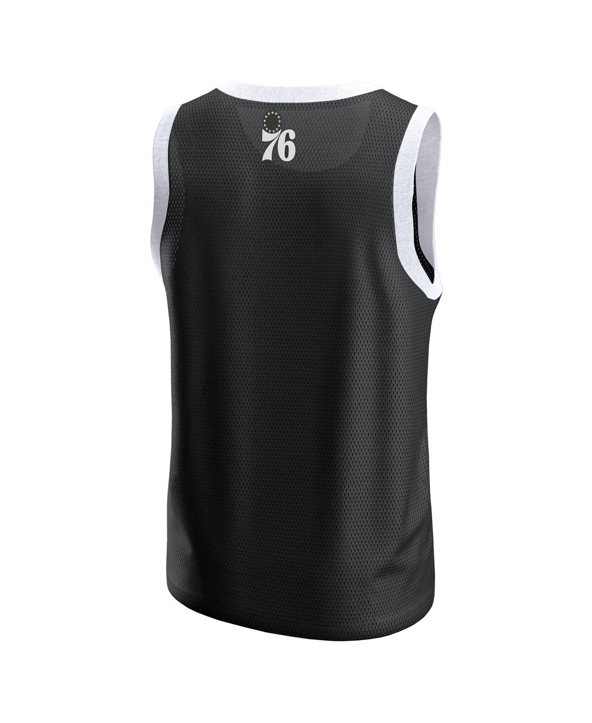 Fanatics Men's Black Philadelphia 76ers Mesh Tank Top In Black