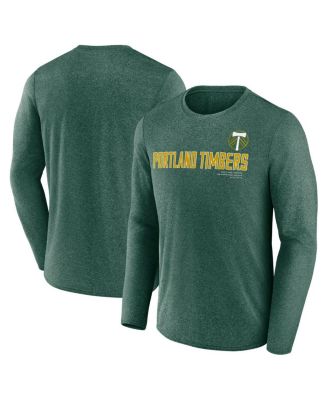 Fanatics - Men's Heather Green Portland Timbers Goal Line Long Sleeve T-Shirt
