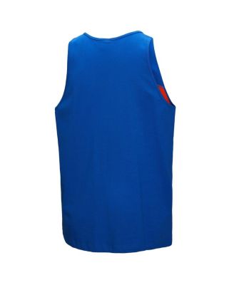 Men's Royal Denver Broncos Retro Color Block Tank Top
