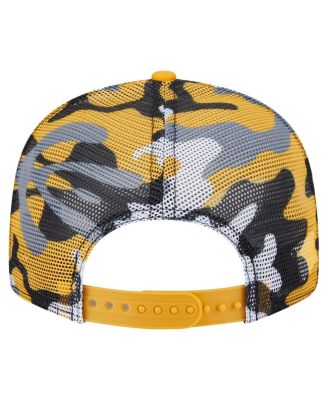 Men's Black/Gold Boston Bruins Camo Meshback 9FIFTY Snapback Hat