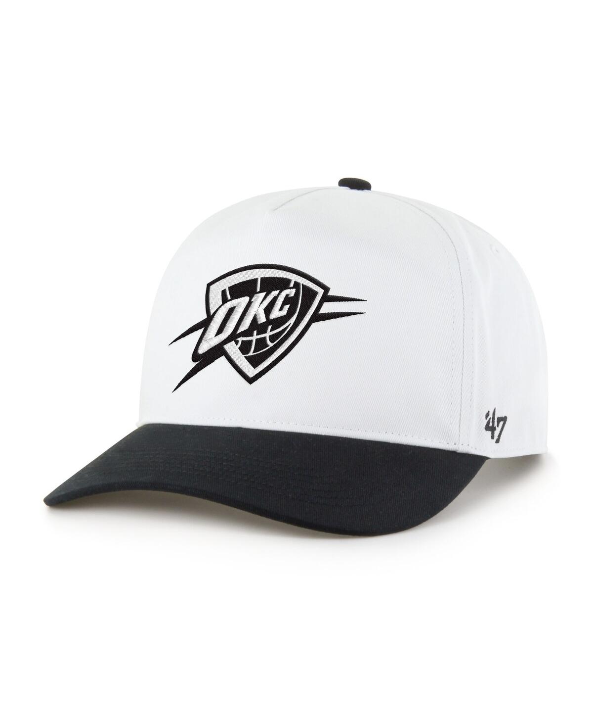 Men's Oklahoma City Thunder White/ Black Hitch Adjustable Hat - White, Black