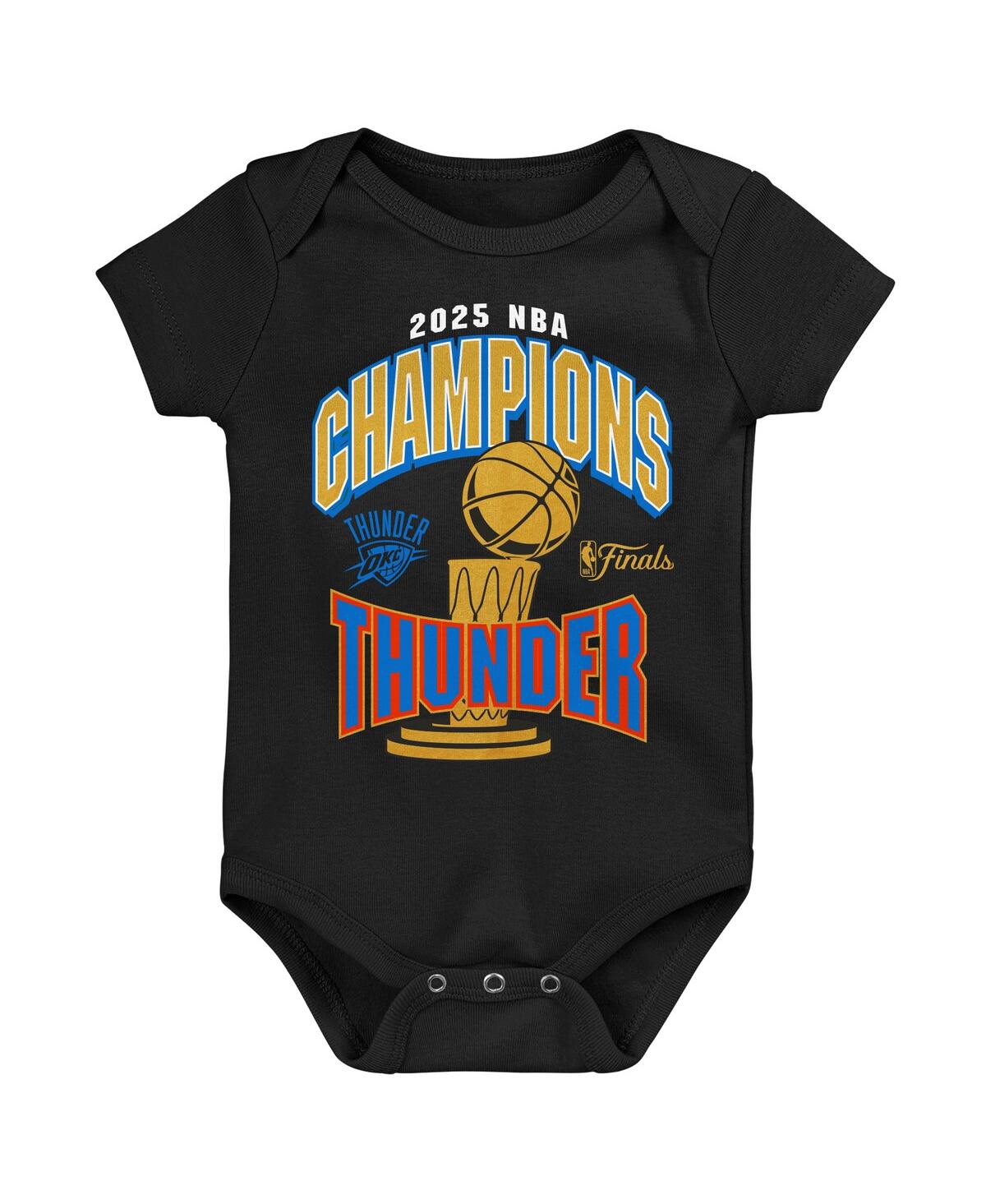 Outerstuff Baby Boys And Girls Black Oklahoma City Thunder 2025 Nba Finals Champions Bodysuit In Black