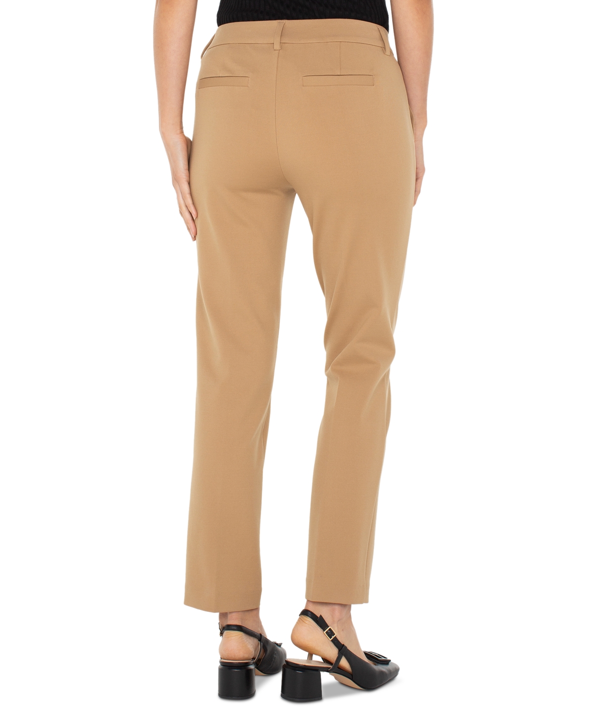 Liverpool Los Angeles Petite Kelsey Straight Pants In Neutral