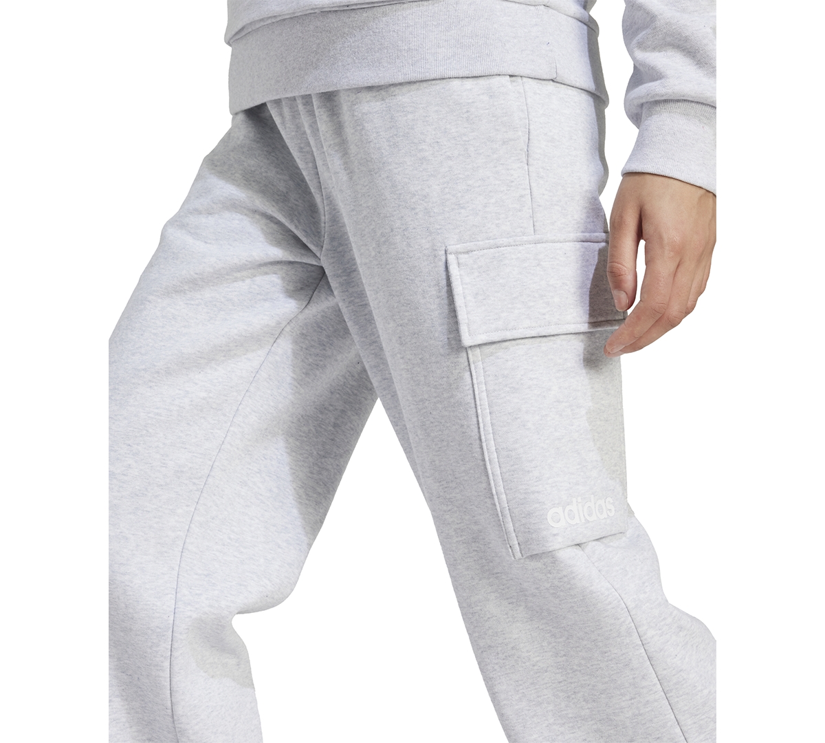 Adidas Originals Women's Essentials Fleece Cargo Sweatpants In Gray
