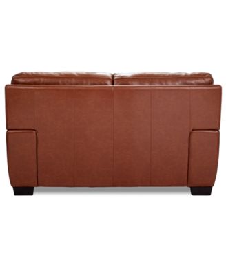 Cobbie Leather 69&amp;quot; Loveseat, Macy&#39;s Exclusive 