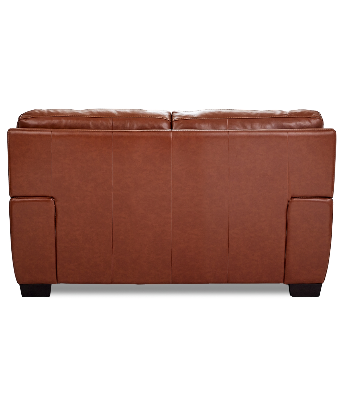 Macy's Cobbie Leather 69" Loveseat,  Exclusive In Brown