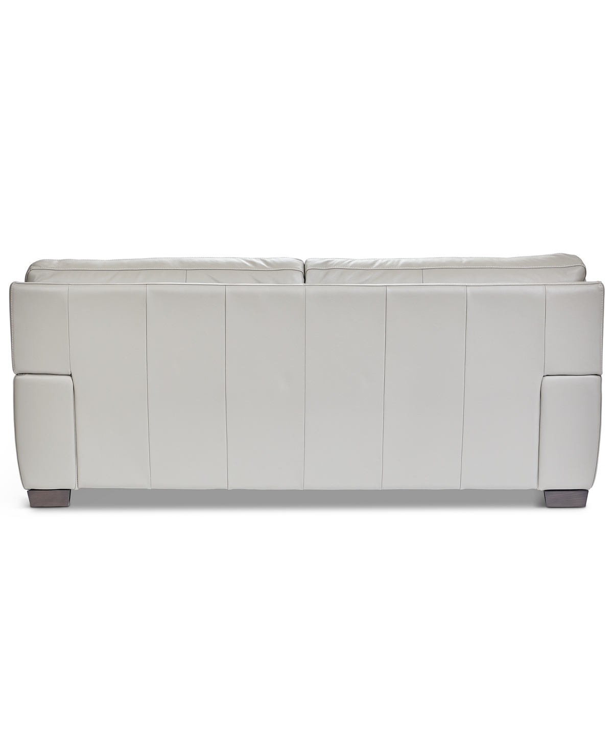 Macy's Cobbie Leather 89" Sofa,  Exclusive In Gray