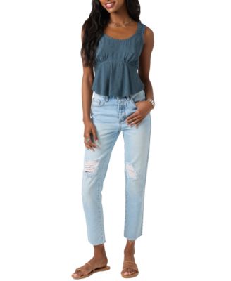 Juniors' Julye Scoop-Neck Sleeveless Top