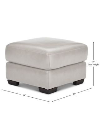Cobbie Leather 24" Chair Ottoman, Exclusively at Macy's