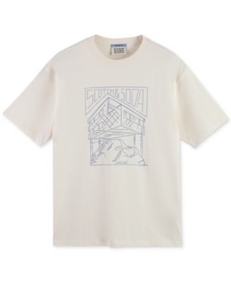 Men's Relaxed Fit Short Sleeve Logo Graphic Crewneck T-Shirt